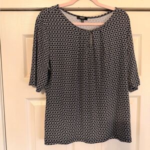 Premise Black and White Geometric Top XL